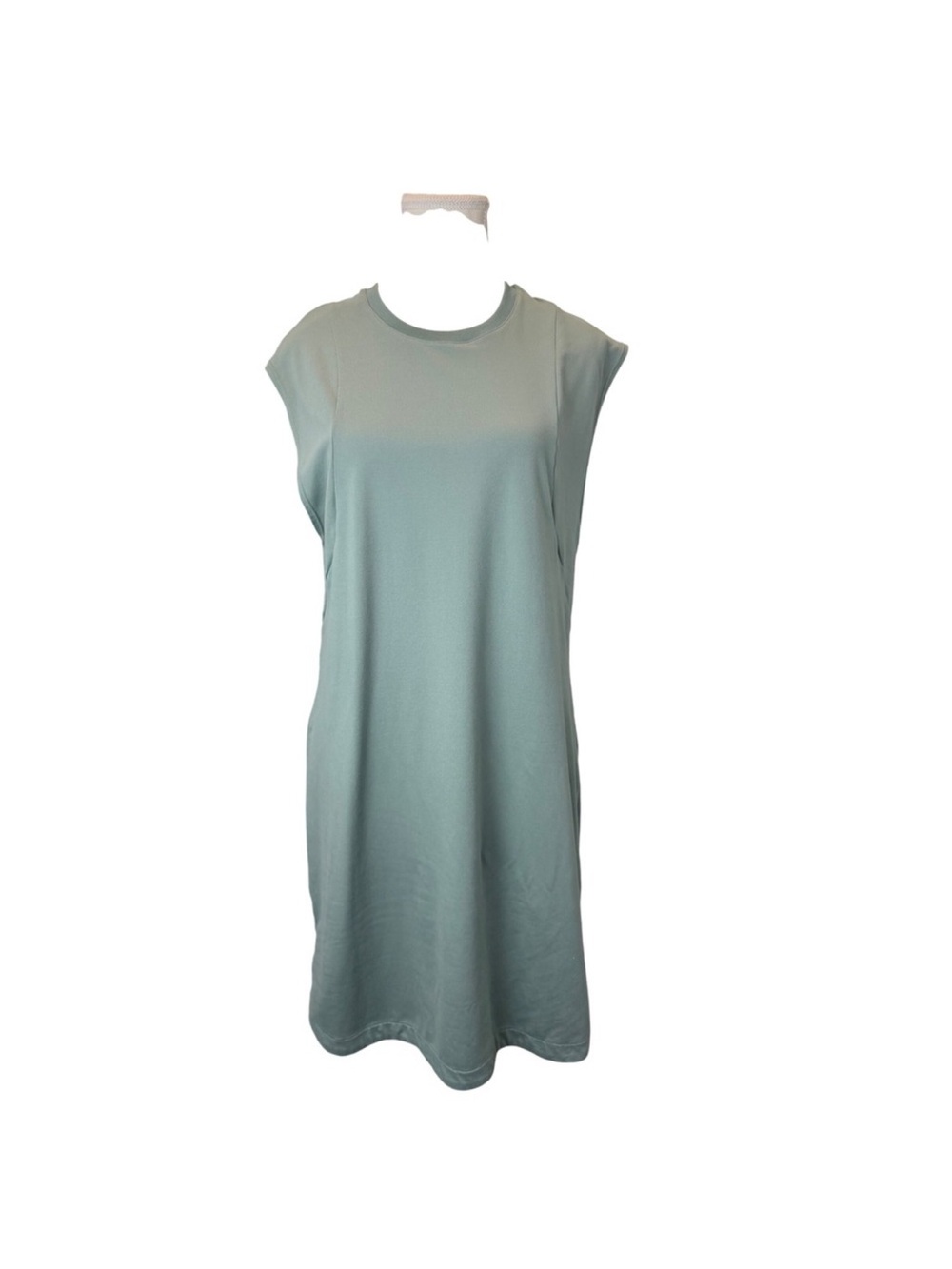 Varley Sleeveless Naples Mini Dress Sage Green Stretch XS